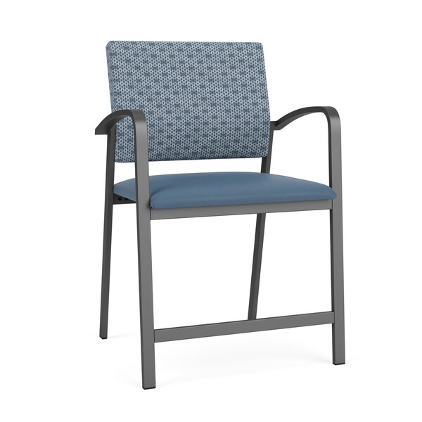 Lesro Newport Wide Hip Chair Metal Frame, Charcoal, RS Rain Song Back, MD Titan Seat NP1261 - main